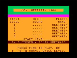 Title screen from the game