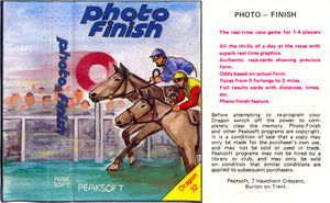 Photo-Finish cassette cover