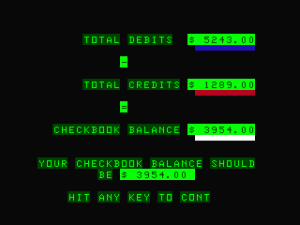 Checkbook Balancer