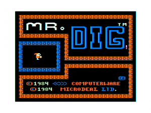 Mr Dig title screen